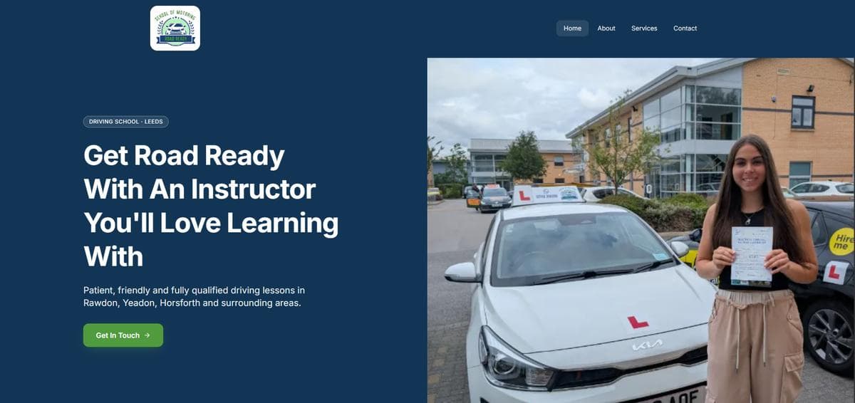 Road Ready Driving School website preview